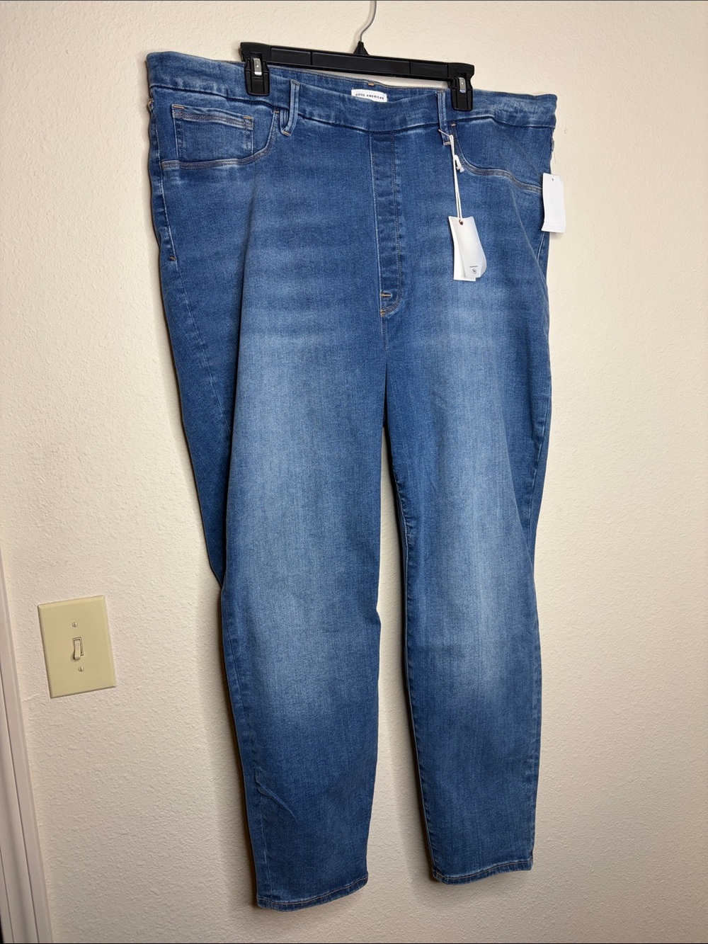 Good American | Women’s Medium Wash Good Legs Pull On Jeans Plus Size 7X NWT